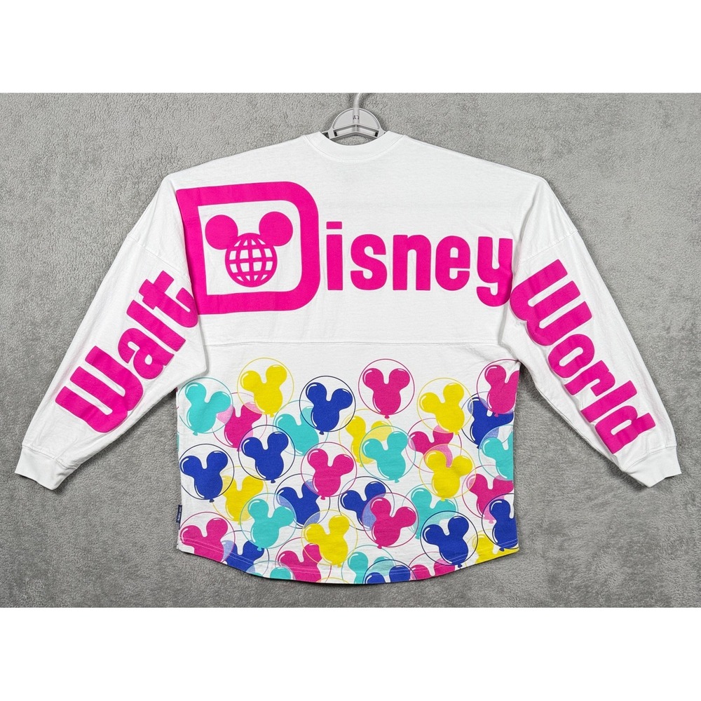 Disney Spirit Jersey Mens Large White Pink Mickey Mouse Walt Disney World Shirt